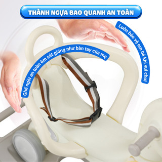 Ngựa bập bênh cho bé Pakey Đa Năng 6 in 1 phù hợp cho bé từ 1-6 tuổi, Bé có thể điều chỉnh được hướng