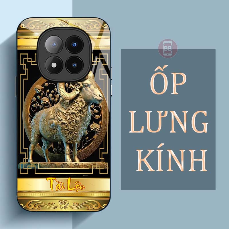 Ốp Lưng XIAOMI REDMI NOTE 14 PRO 4G/ NOTE 14 PRO 5G Mặt Lưng Kính Cường Lực In Hình 12 con giáp Tài Lộc
