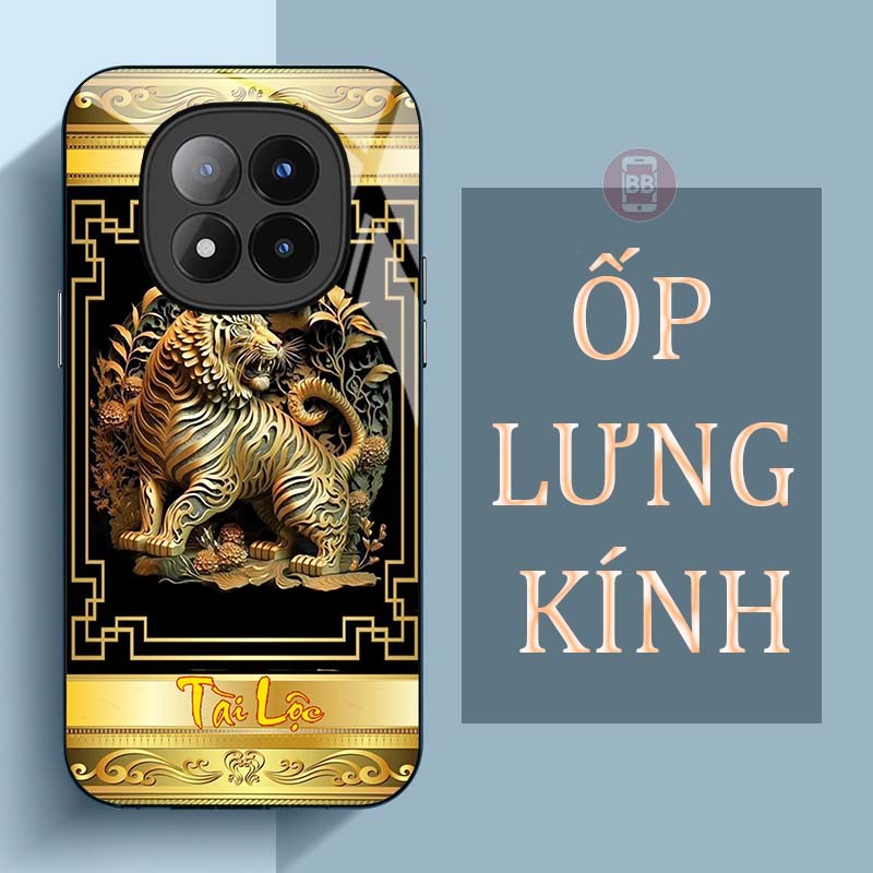 Ốp Lưng XIAOMI REDMI NOTE 14 PRO 4G/ NOTE 14 PRO 5G Mặt Lưng Kính Cường Lực In Hình 12 con giáp Tài Lộc