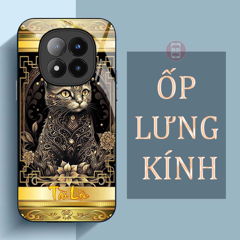 Ốp Lưng XIAOMI REDMI NOTE 14 PRO 4G/ NOTE 14 PRO 5G Mặt Lưng Kính Cường Lực In Hình 12 con giáp Tài Lộc