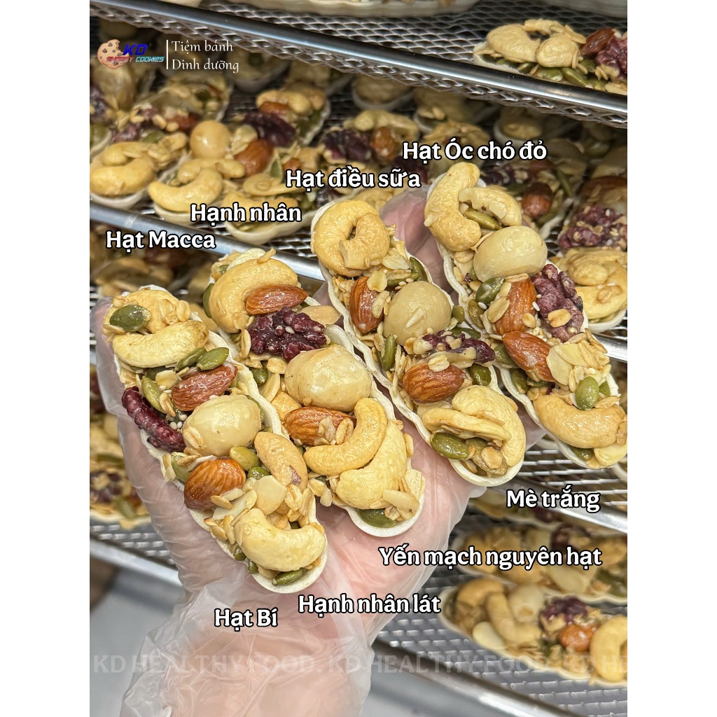 Túi mix 7 loại bánh cho mẹ bầu KD Healthy Food Thơm ngon, giàu dinh dưỡng trọng lượng 1kg