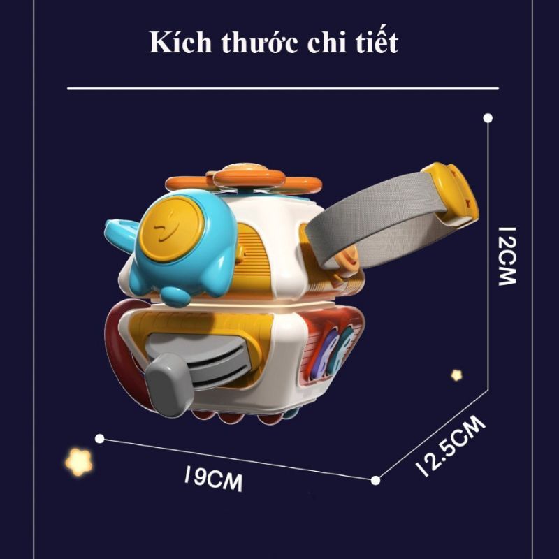 Đồ Chơi Thông Minh Trí Tuệ Khối Bận rộn Montessori Cho Bé Trai Gái 0-3 Tuổi Busy Cube
