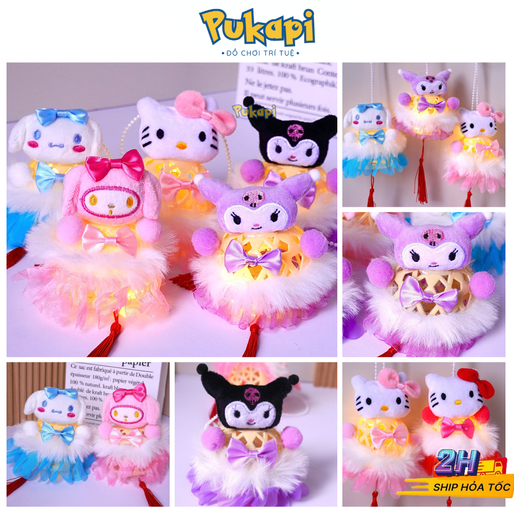 Đèn Lồng Kuromi Kitty Cinamorol Melody Trung Thu Giỏ Lồng Đèn Rọ Trung Thu- Đồ Chơi Cho Bé PUKAPI
