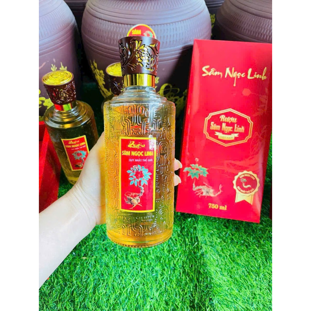 Rượu Sâm Ngọc Linh Lai Châu 750ml | Ngâm Ủ Men Lá Tự Nhiên, Thơm Đậm Vị Sâm, Quà Tặng Cao Cấ