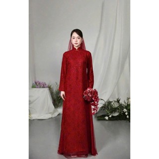 Áo dài kim sa – Lấp lánh hạnh phúc ngày đôi lứa.Tôn dáng kiêu sa, rạng ngời trong từng khoảnh khắc trọng đại.