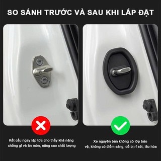 Combo 4 Miếng đệm silicon Chống Va Đập, Giảm Chấn, Chống Sốc cánh cửa xe  [Có 2 màu đen trắng]