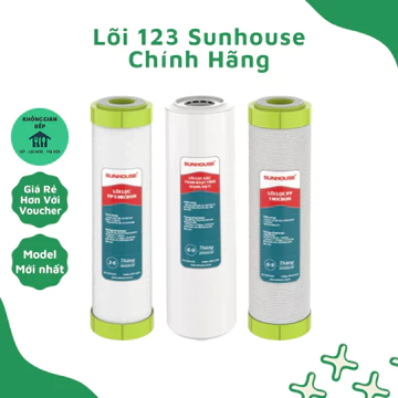 Bộ Lõi Lọc Nước 1 2 3 Sunhouse - Phù Hợp Với Nhiều Model Máy Lọc Nước RO