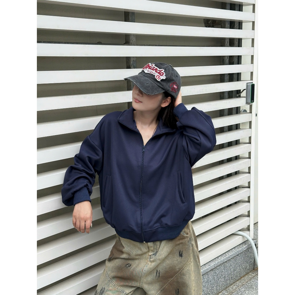 Áo Khóa Nỉ Gallery Form Boxy Local Brand NEVASOME - Nỉ 2 Da 3 Màu Dài Tay Nam Nữ