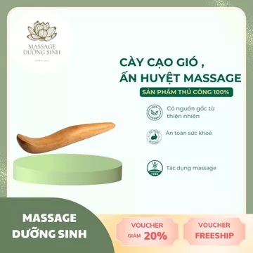Dụng cụ ấn huyệt, cạo gió bằng gỗ thơm, dụng cụ massage xà cầy,tốt cho sức khoẻ, an toàn | Massage Dưỡng Sinh