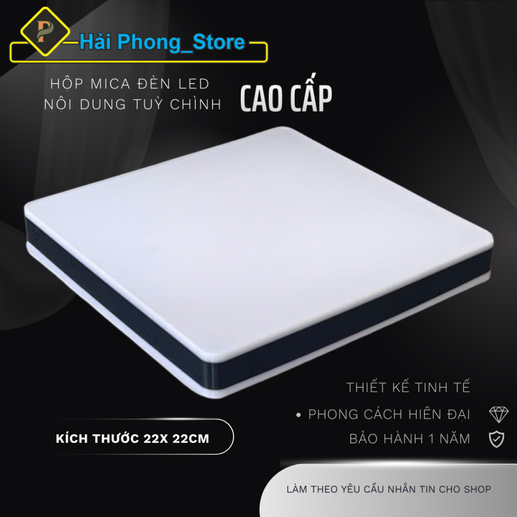 Hộp Đèn Mica Viền LED Phát Sáng – Phôi Hộp Đèn Mica Nội Dung Tuỳ Chỉnh | BigBuy360 - bigbuy360.vn