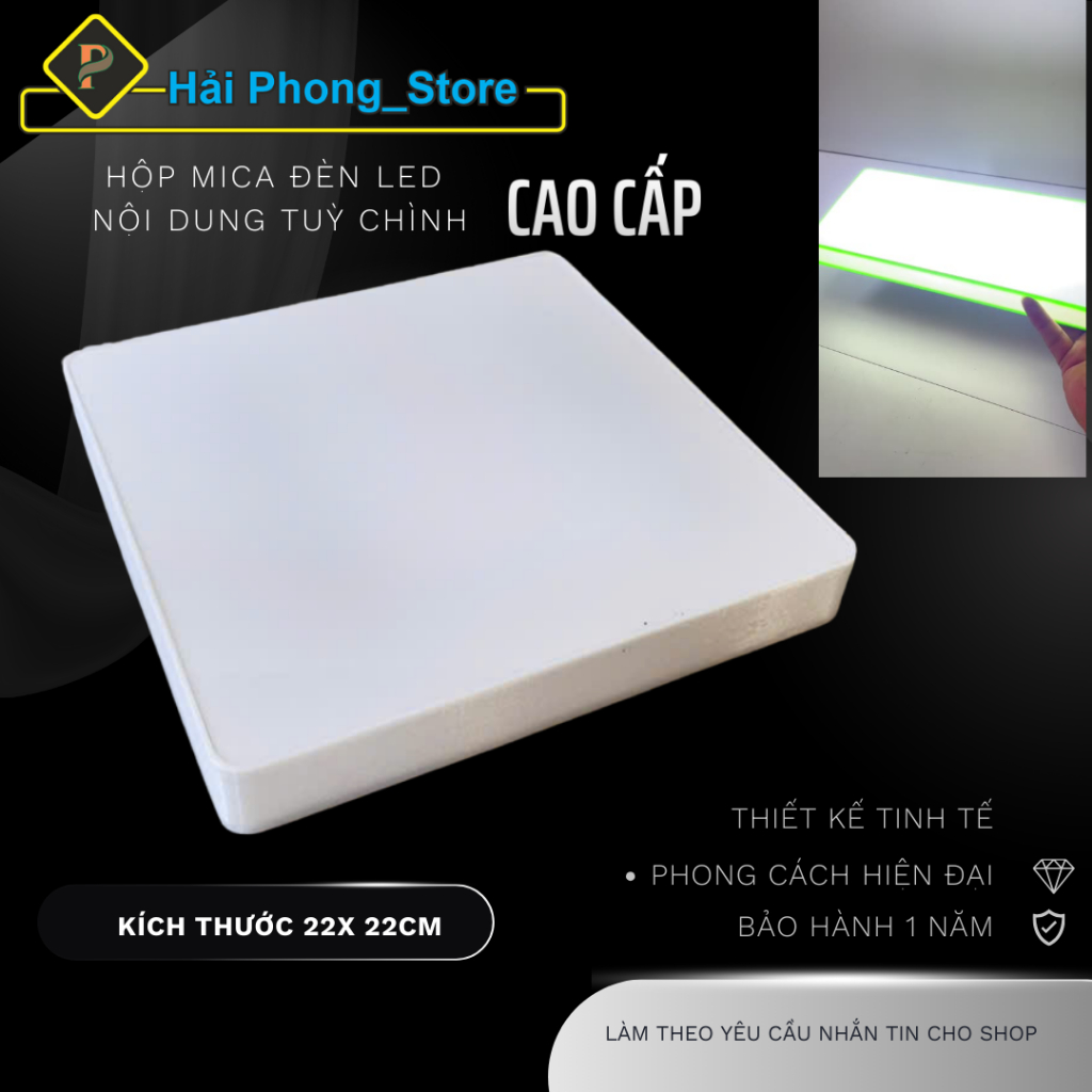 Hộp Đèn Mica Viền LED Phát Sáng – Phôi Hộp Đèn Mica Nội Dung Tuỳ Chỉnh | BigBuy360 - bigbuy360.vn