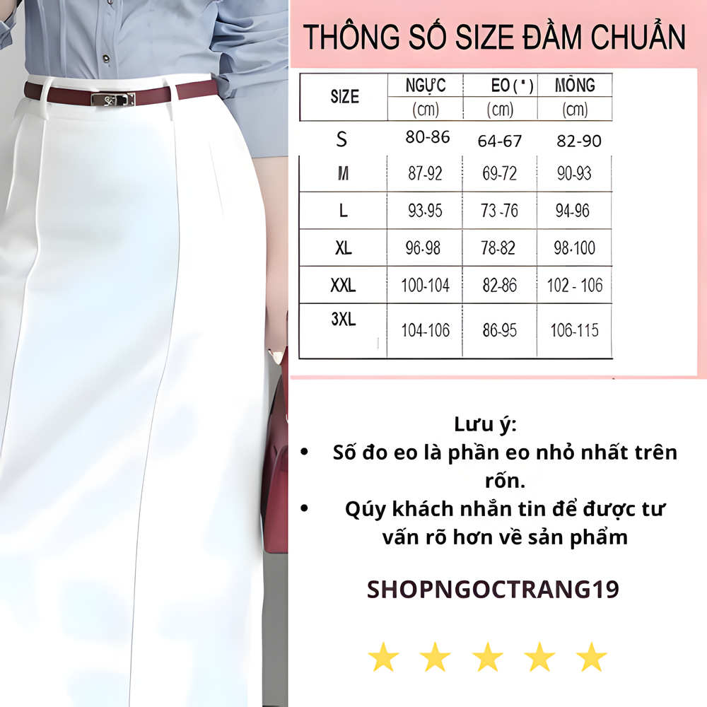 Chân Váy Dáng Suông Dài 80cm Chất Liệu Vitex Mềm MỊn, Túi 2 Bên Tiện Lợi, SHOPNGOCTRANG19 CV167