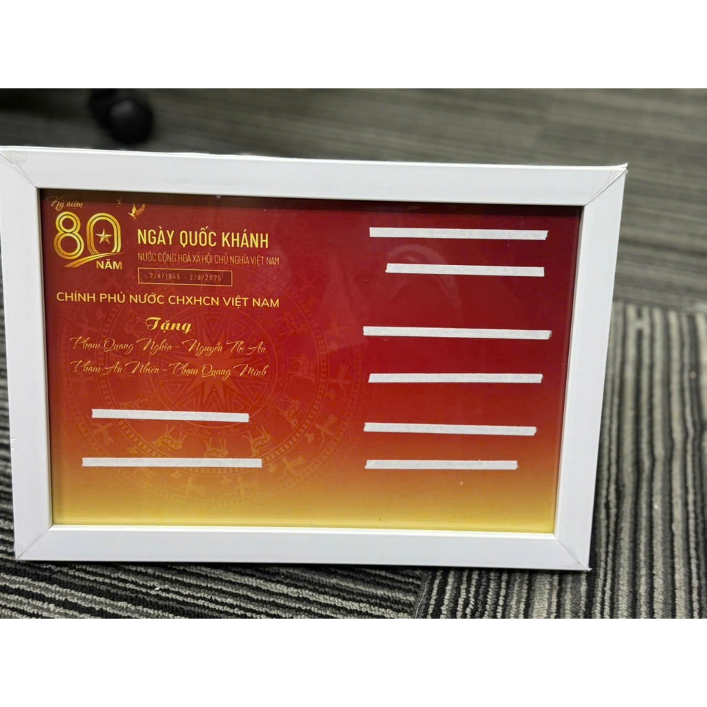 🇻🇳 KHUNG ẢNH LƯU GIỮ 100k TIỀN KỶ NIỆM 80 NĂM QUỐC KHÁNH 2/9 🇻🇳