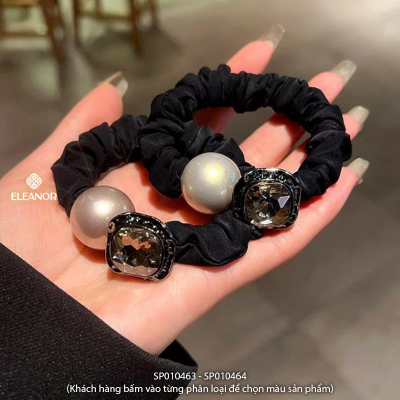 Dây buộc tóc nữ thun co dãn Eleanor Accessories dây cột tóc mặt đính đá phụ kiện tóc 10463