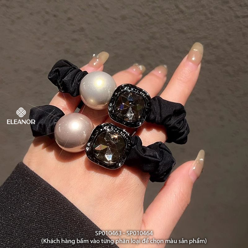Dây buộc tóc nữ thun co dãn Eleanor Accessories dây cột tóc mặt đính đá phụ kiện tóc 10463