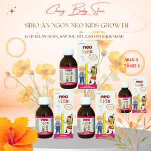 💥Mua 3 tặng 1💥Neo Kids Growth, Siro Multivitamin giúp Bổ sung 18 Vitamin và khoáng chất Chai 150ml