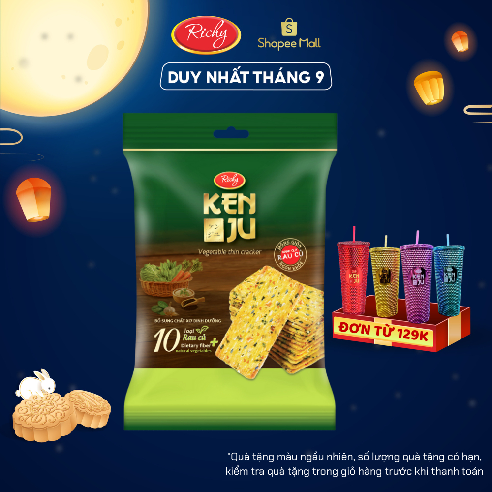 [TẶNG LY KENJU ĐƠN TỪ 129K] Bánh Quy Kenju Richy Vị Rau Củ - Túi 192g ...