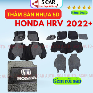 Thảm sàn nhựa 5D SẴN RỐI Không Tràn Viền Xe Honda HRV 2022- 2025 NHỰA TPE CÓ RỐI ĐÚC NGUYÊN KHỐI - TL