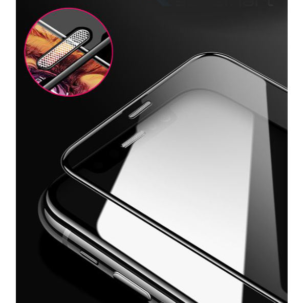 Kính cường lực iphone siêu cứng ngăn bụi loa full màn 7plus/8/8plus/x/xr/xs/11/12/13/promax - Phukienhatde