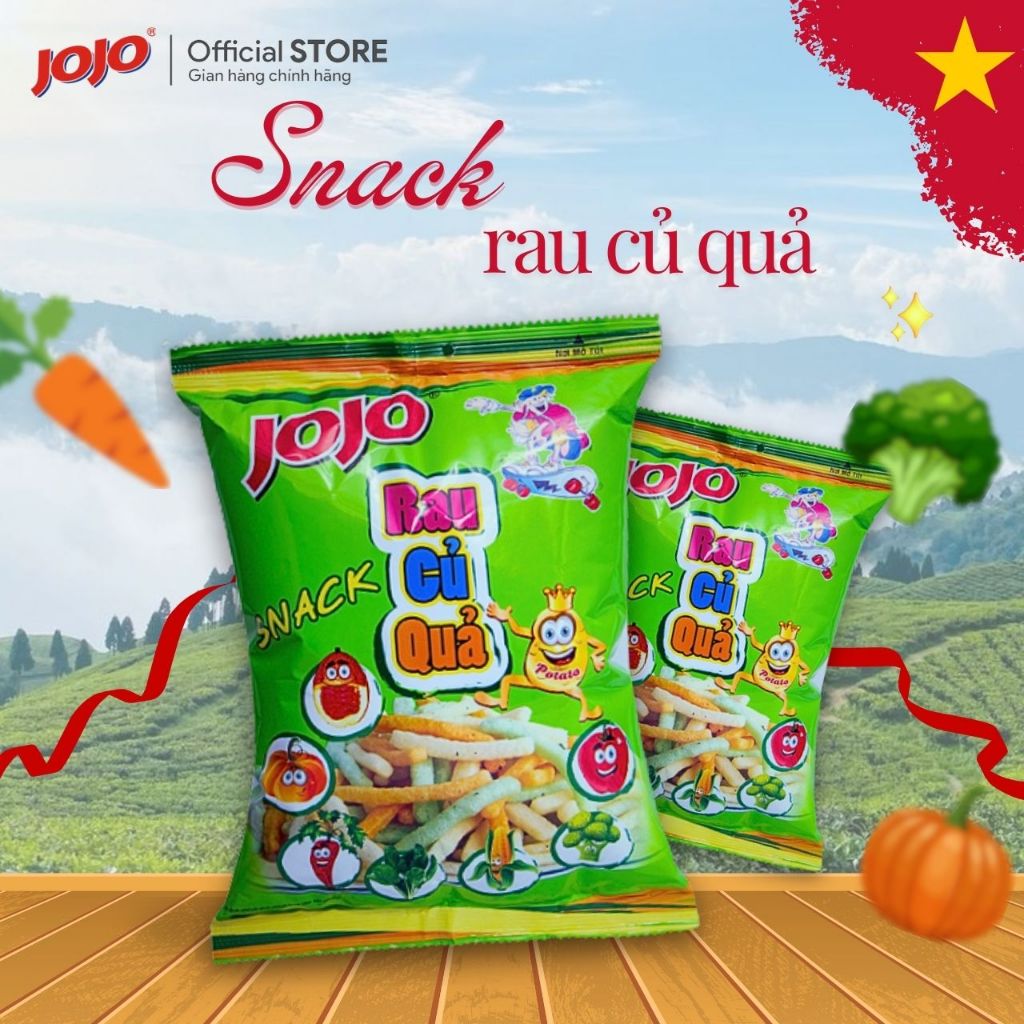 Bánh Snack Vị Rau Củ Quả JOJO 32G - Hương Vị Từ Thiên Nhiên | Shopee ...