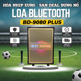 Loa Kéo GEDI-G Karaoke Bluetooth BD-9080 Plus 100W - Loa HD15 tặng 2 micro Âm Thanh Hay