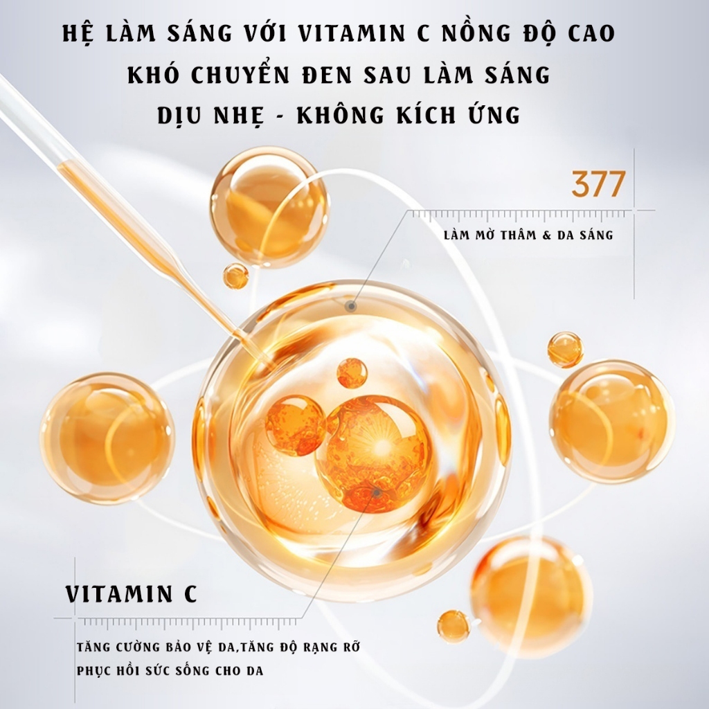 [100ml] Serum Vitamin C Làm Trắng, Dưỡng Ẩm Và Làm Chậm Lão Hoá Da Tinh chất dưỡng trắng sáng da Glycolic+Niacinamide