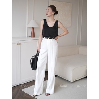 Áo ba lỗ lụa nữ tank top HAGOO kiểu dáng basic sang trọng phù hơp đi chơi đi làm [A8003]