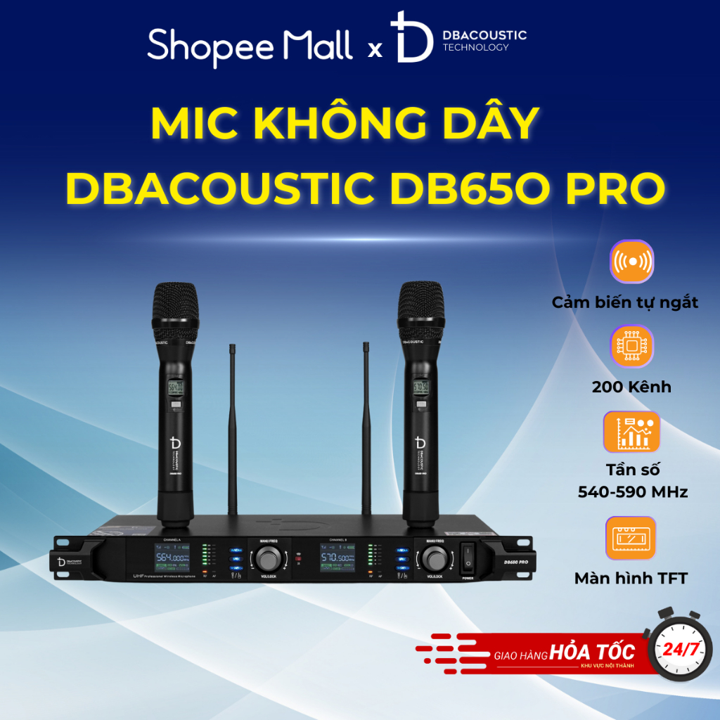 Mic không dây DBAcoustic DB650 PRO - Thiết kế nhôm nguyên khối - 200 ...