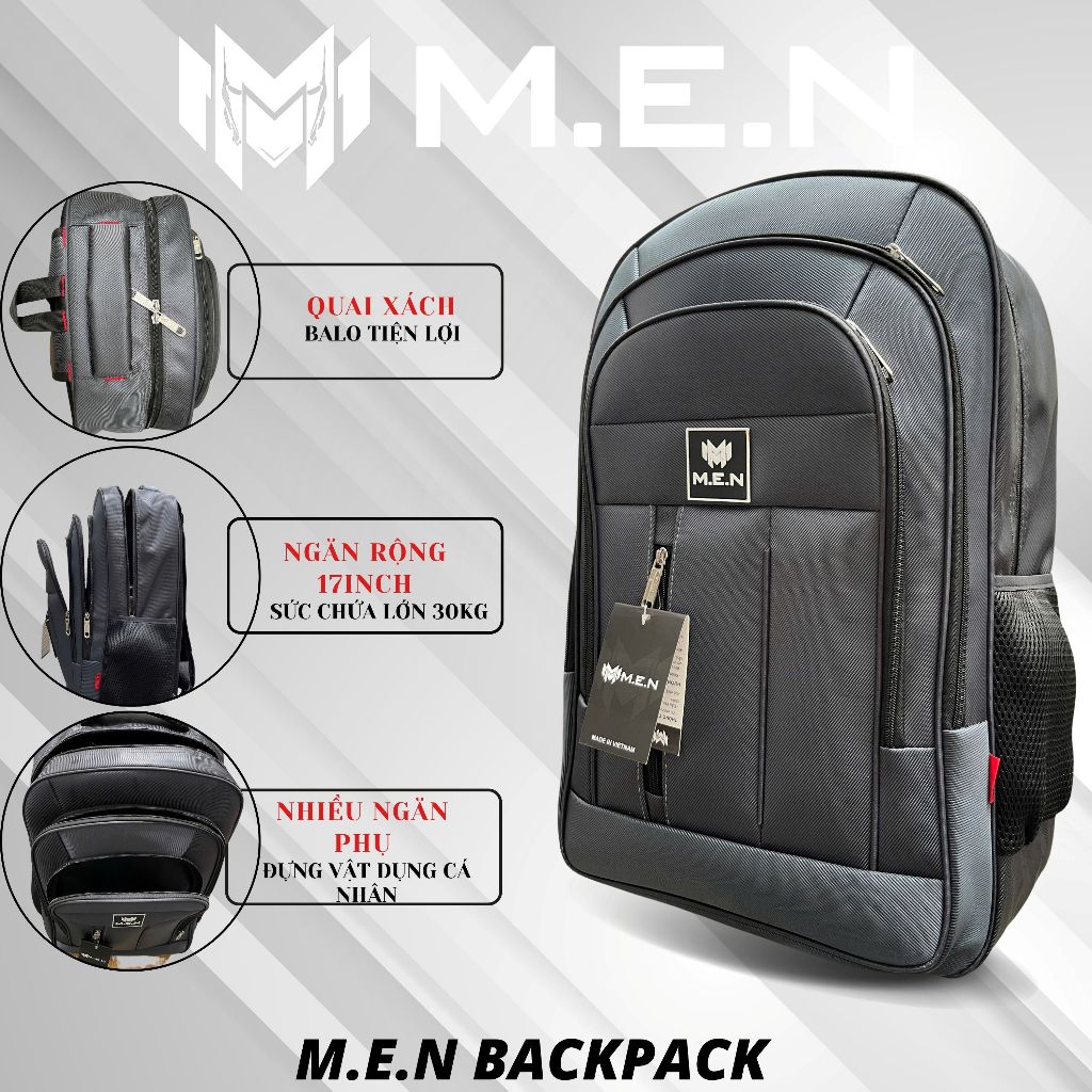 Ba lô văn phòng Unisex Round M.E.N nhiều ngăn [MẪU MỚI]