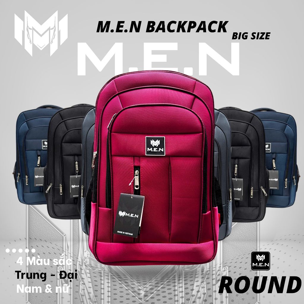 Ba lô văn phòng Unisex Round M.E.N nhiều ngăn [MẪU MỚI]