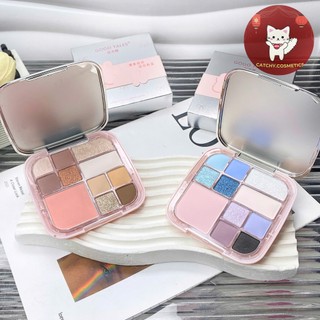 [GOGO TALES] Bảng phấn mắt Gogo Tales Hoa Nơ Vỏ Bạc 2in1 Kèm Má Hồng, 20g (GT798)