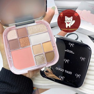 [GOGO TALES] Bảng phấn mắt Gogo Tales Hoa Nơ Vỏ Bạc 2in1 Kèm Má Hồng, 20g (GT798)