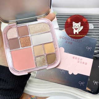 [GOGO TALES] Bảng phấn mắt Gogo Tales Hoa Nơ Vỏ Bạc 2in1 Kèm Má Hồng, 20g (GT798)
