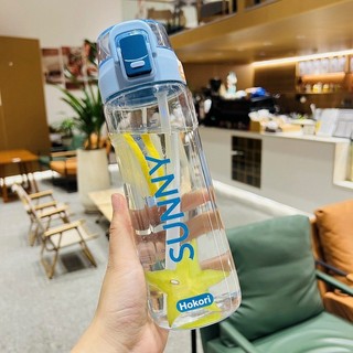 Bình Nước Thể Thao  680ml Sunny Hokori 0085, Bình Nước Học Sinh Trong Suốt Cao Cấp