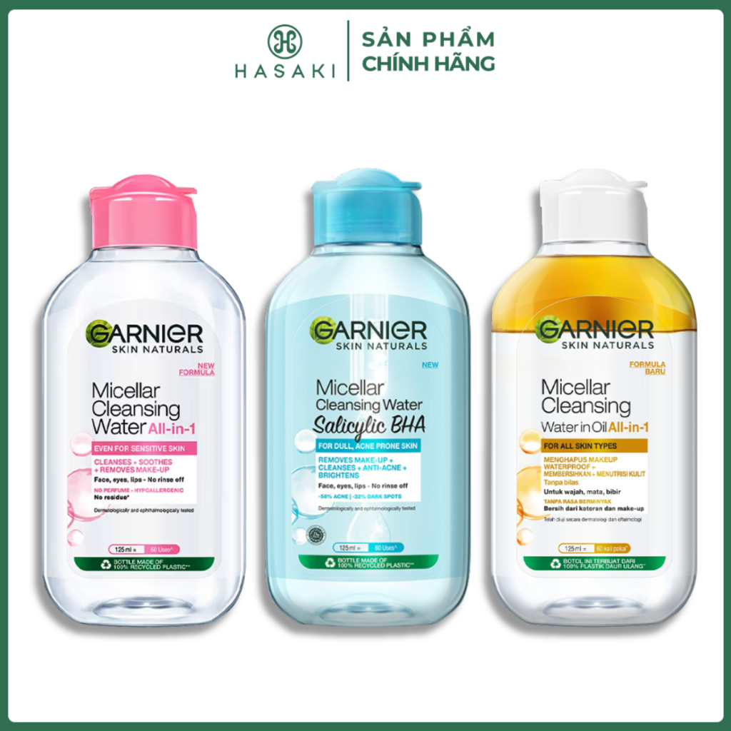 Nước Tẩy Trang Garnier Dành Cho Da Dầu Và Mụn 125ml (Mới)