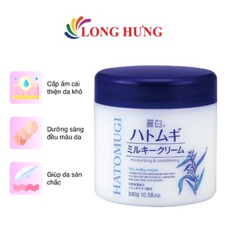 Kem dưỡng da Hatomugi Kumano Reihaku Moisturizing & Conditioning Milky Cream (300g)