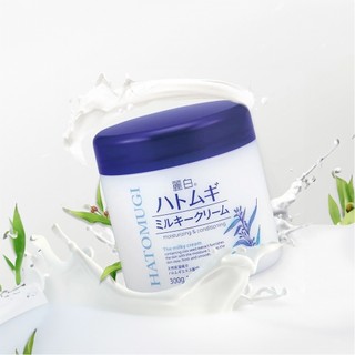 Kem dưỡng da Hatomugi Kumano Reihaku Moisturizing & Conditioning Milky Cream (300g)