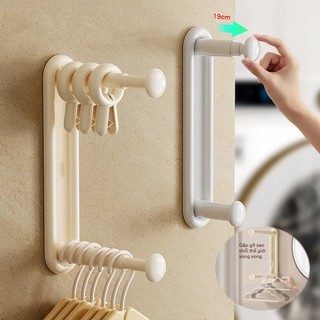 【kệ treo 2 tầng】 Giá treo quần áo mới Giá treo quần áo gia đình Móc treo tường Giá treo quần áo ban công