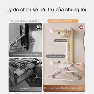 【kệ treo 2 tầng】 Giá treo quần áo mới Giá treo quần áo gia đình Móc treo tường Giá treo quần áo ban công