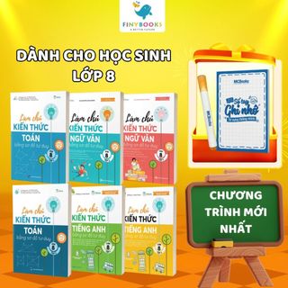 Sách - Tham khảo Lớp 8- Combo Làm chủ kiến thức bằng sơ đồ tư duy Toán - Ngữ Văn - Tiếng Anh Lớp 8(Chương trình SGK mới)