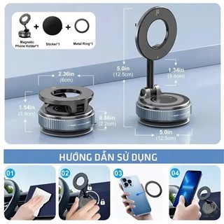 Giá Đỡ Điện Thoại Ô Tô Hút Chân Không K007 – Xoay 360° Gắn Taplo, Kính, Gắn Mọi Nơi Trên Xe Cực Kì Chắc Chắn, Tiện Lợi