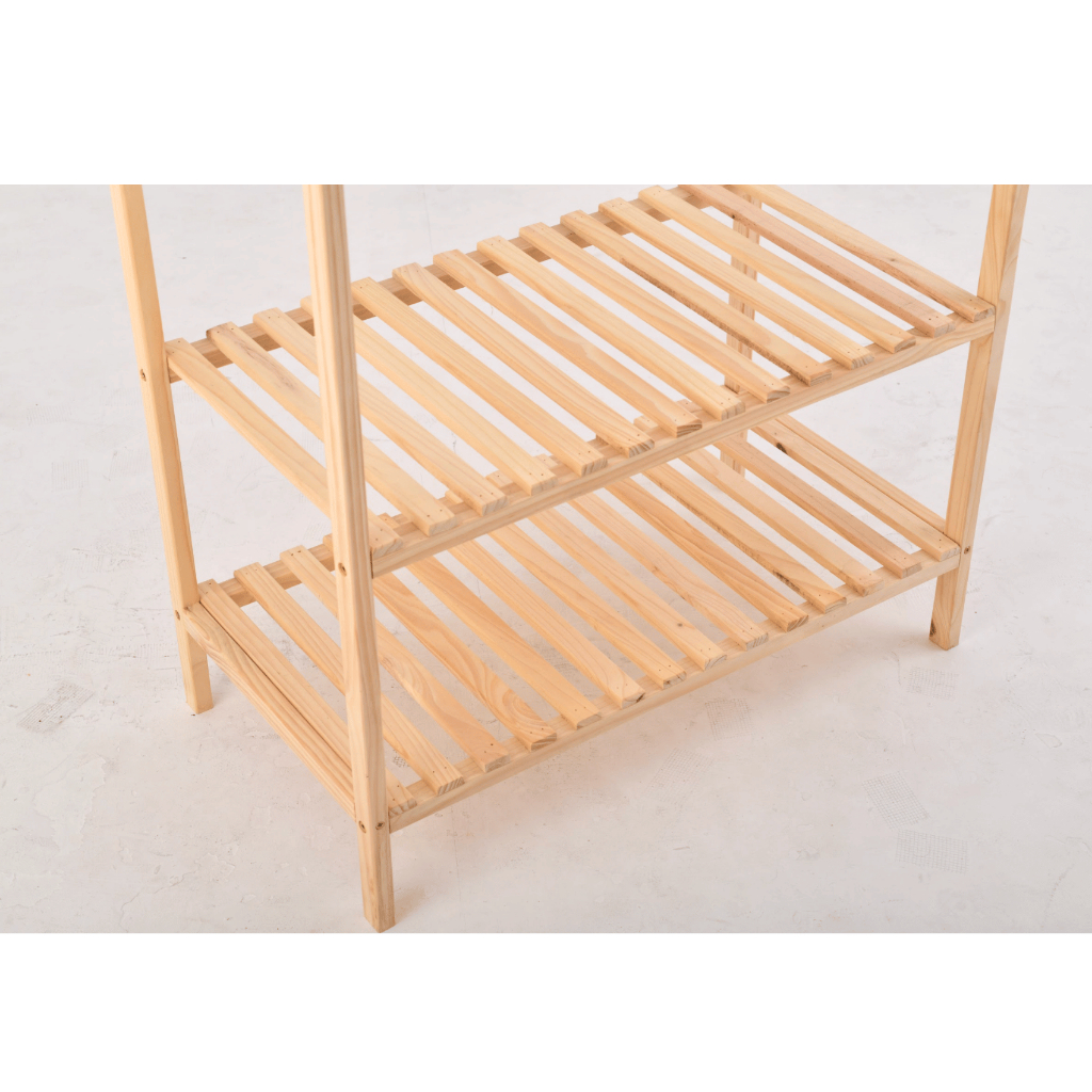 Kệ Vuông Treo Quần Áo, Tủ Treo Quần Áo Đa Năng 1 Khoang Gỗ Thông Tự Nhiên 2 Size To Nhỏ Chịu Lực Tốt