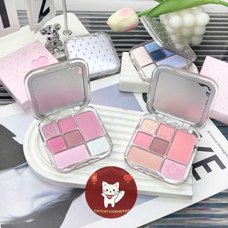 [GOGO TALES] Bảng phấn mắt GOGO TALES 7 ô trái tim mini nắp bạc, Handy Girlish Palette, 20g (GT812)