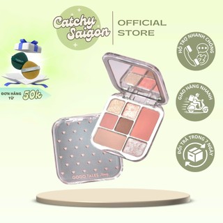[GOGO TALES] Bảng phấn mắt GOGO TALES 7 ô trái tim mini nắp bạc, Handy Girlish Palette, 20g (GT812)