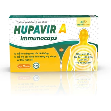 {Che tên} Viên uống Hupavir Immunocaps tăng đề kháng hộp 30 viên - Hỗ trợ tăng đào thải hpv, sùi mào gà cho nam và nữ