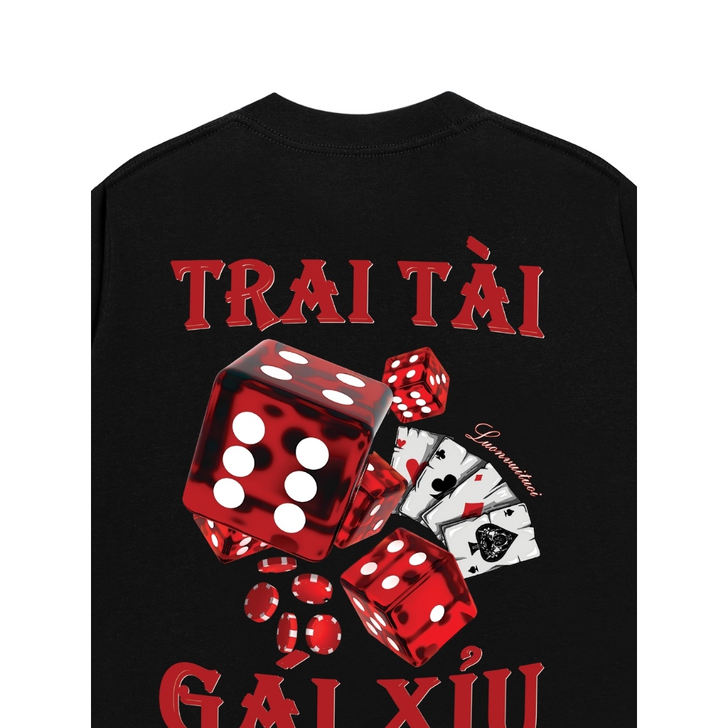 Áo Vớ Vẩn Vui Tươi Áo Thun TRAI TÀI GÁI XỈU Cotton 100% Oversize REDLABEL Nam Nữ TS53