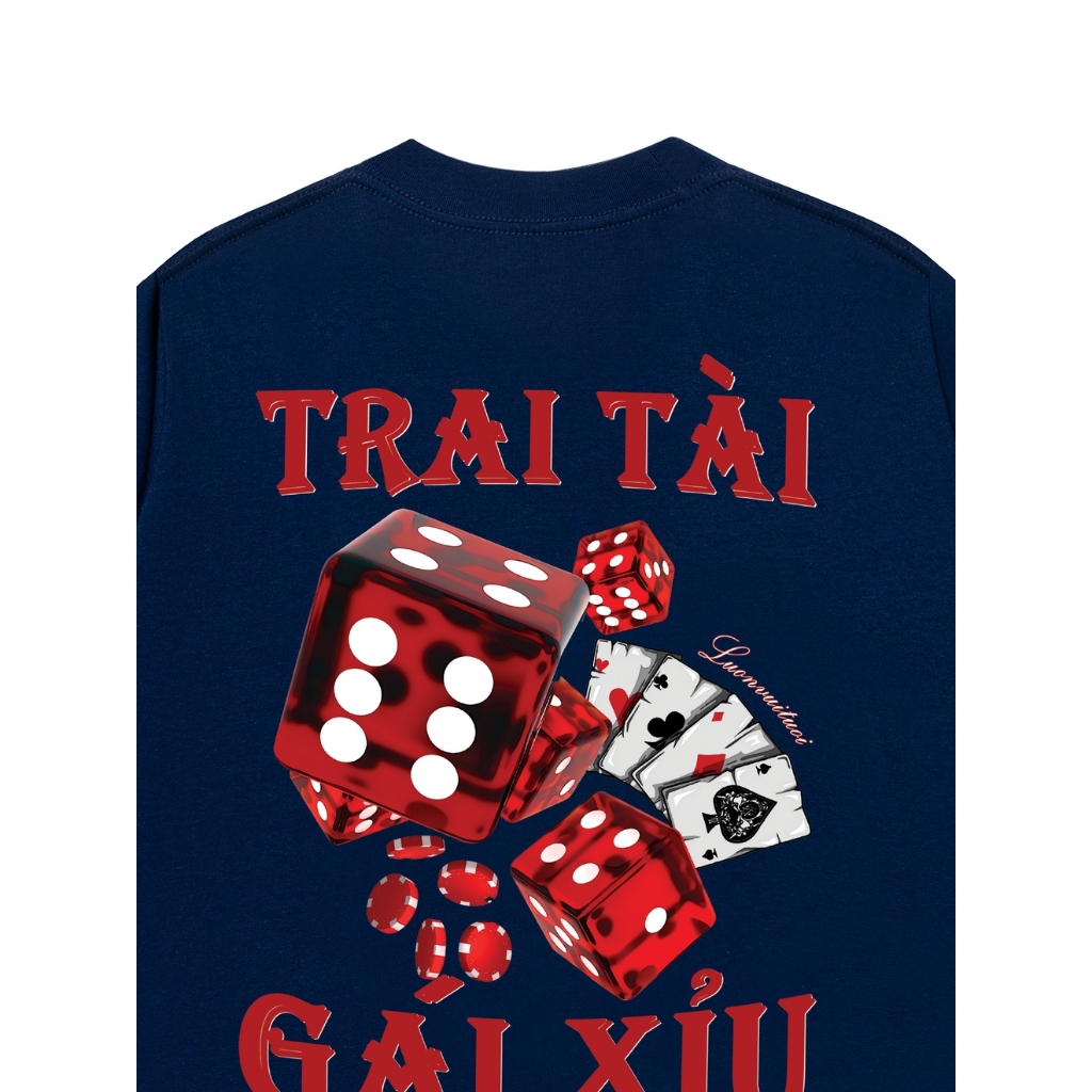 Áo Vớ Vẩn Vui Tươi Áo Thun TRAI TÀI GÁI XỈU Cotton 100% Oversize REDLABEL Nam Nữ TS53