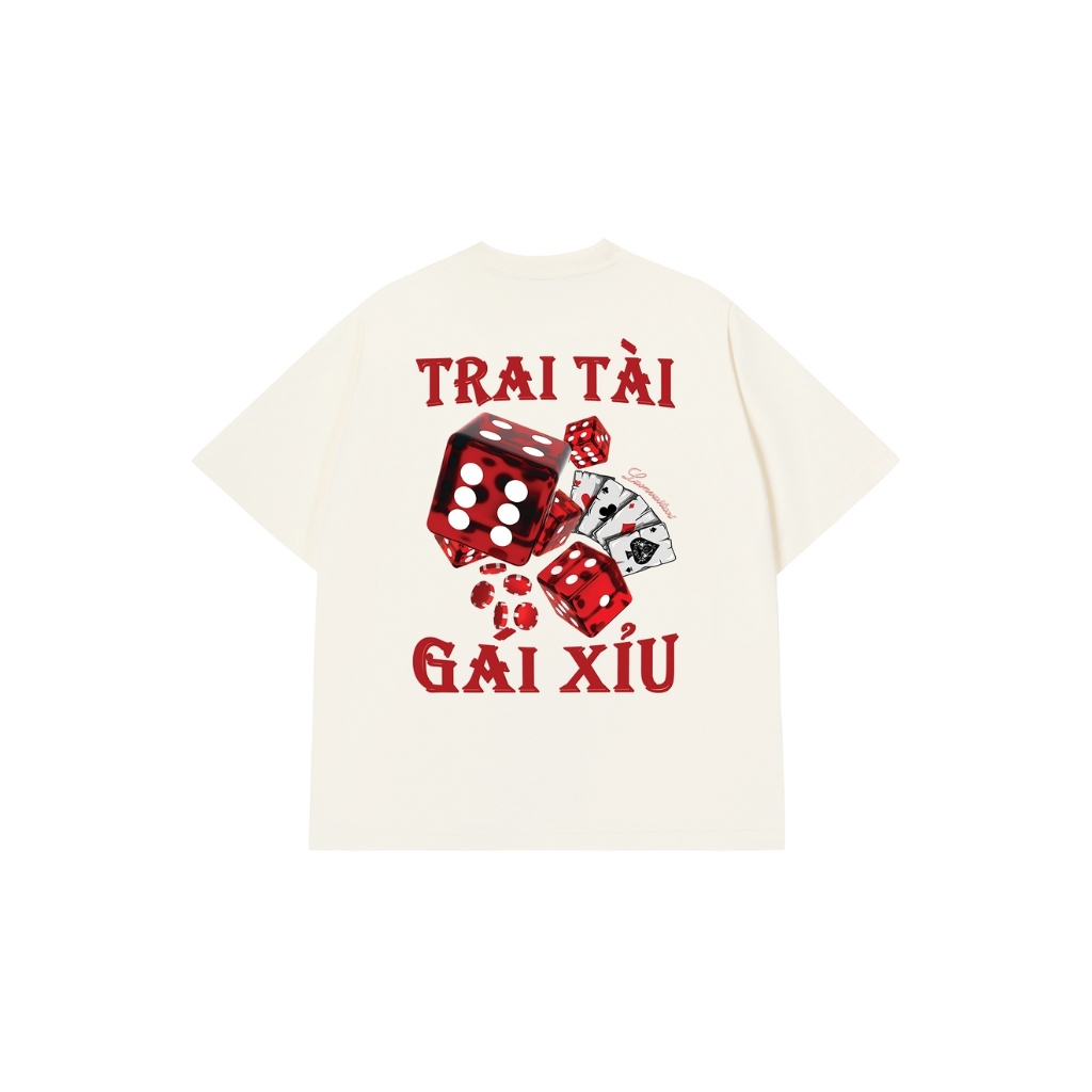 Áo Vớ Vẩn Vui Tươi Áo Thun TRAI TÀI GÁI XỈU Cotton 100% Oversize REDLABEL Nam Nữ TS53
