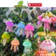 Lồng Đèn Sứa Kẽm Nhung Làm Sẵn Kèm Đèn Led Có Cán Cầm Xinh Lồng Đèn Trang Trí Thỏ Bông Hoa BỐ KHỦNG LONG
