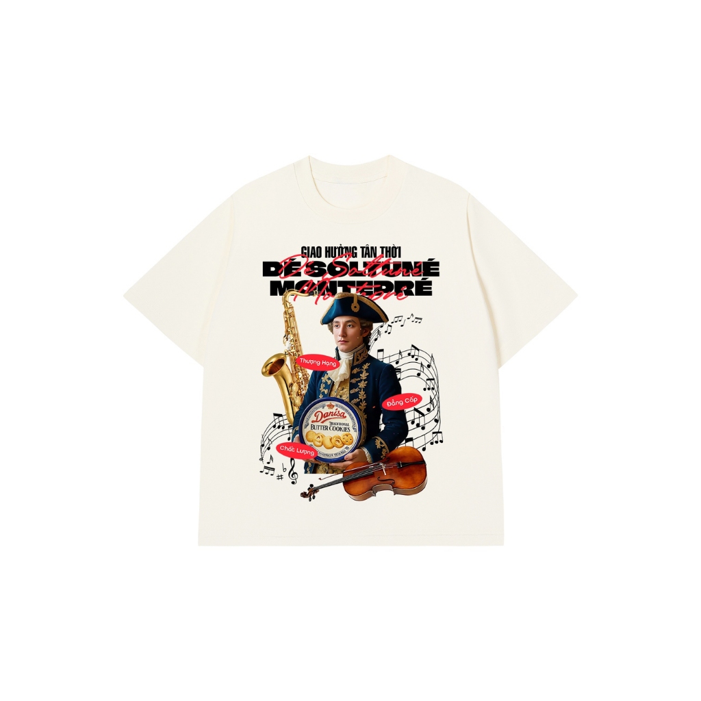 Áo Vớ Vẩn Vui Tươi Áo Thun GIAO HƯỞNG TÂN THỜI Cotton 100% Oversize REDLABEL Nam Nữ TS54